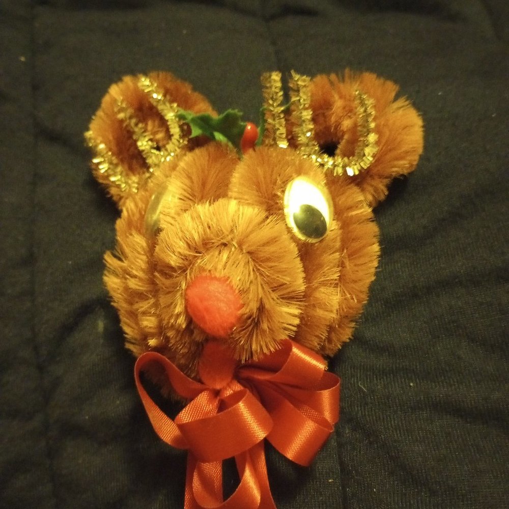 Vintage arge Reinder Christmss Refrigerator Magent